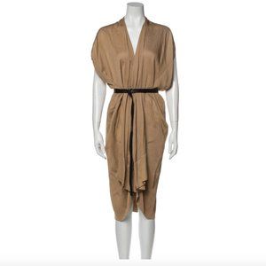 ZERO + MARIA CORNEJO V-Neck Midi Length Dress Size: S | US 4